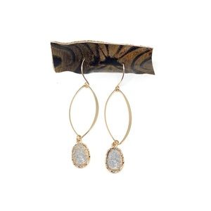 Drop druzy earrings